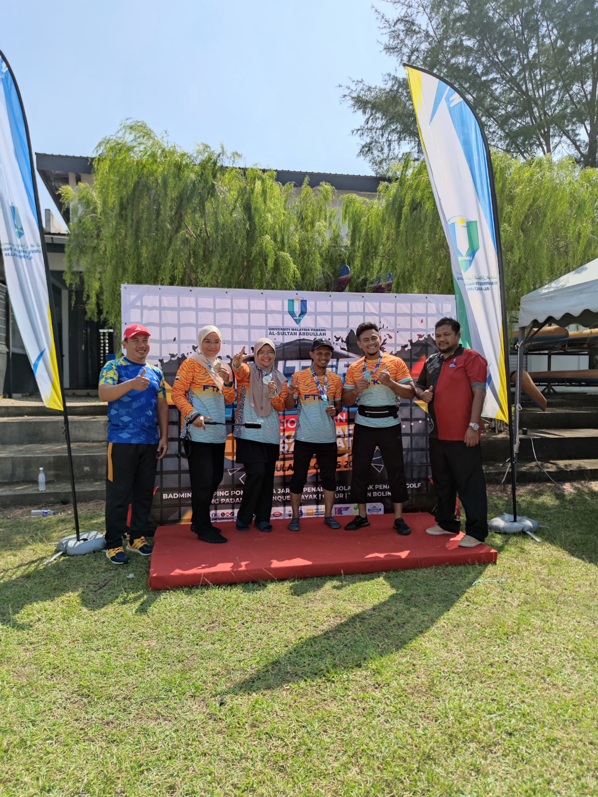 Setinggi-tinggi Tahniah diucapkan kepada Pasukan Berkayak Fakulti Teknologi Kejuruteraan Awam UMPSA yang telah memenangi Pingat Perak dalam Kejohanan Sukan Staf Antara Jabatan (INTER-PTJ) 2025 pada 30 Julai 2025